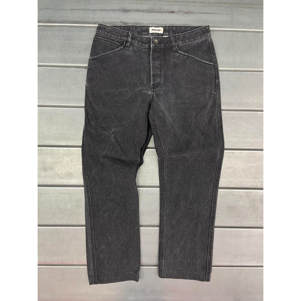 Taylor Stitch Slim Straight Jeans in Washed Black